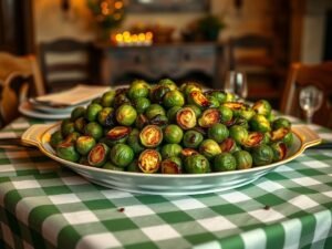 Grilled Brussels Sprouts with Balsamic Glaze