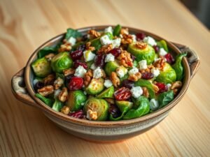 Crunchy Brussels Sprouts Salad with Lemon Vinaigrette